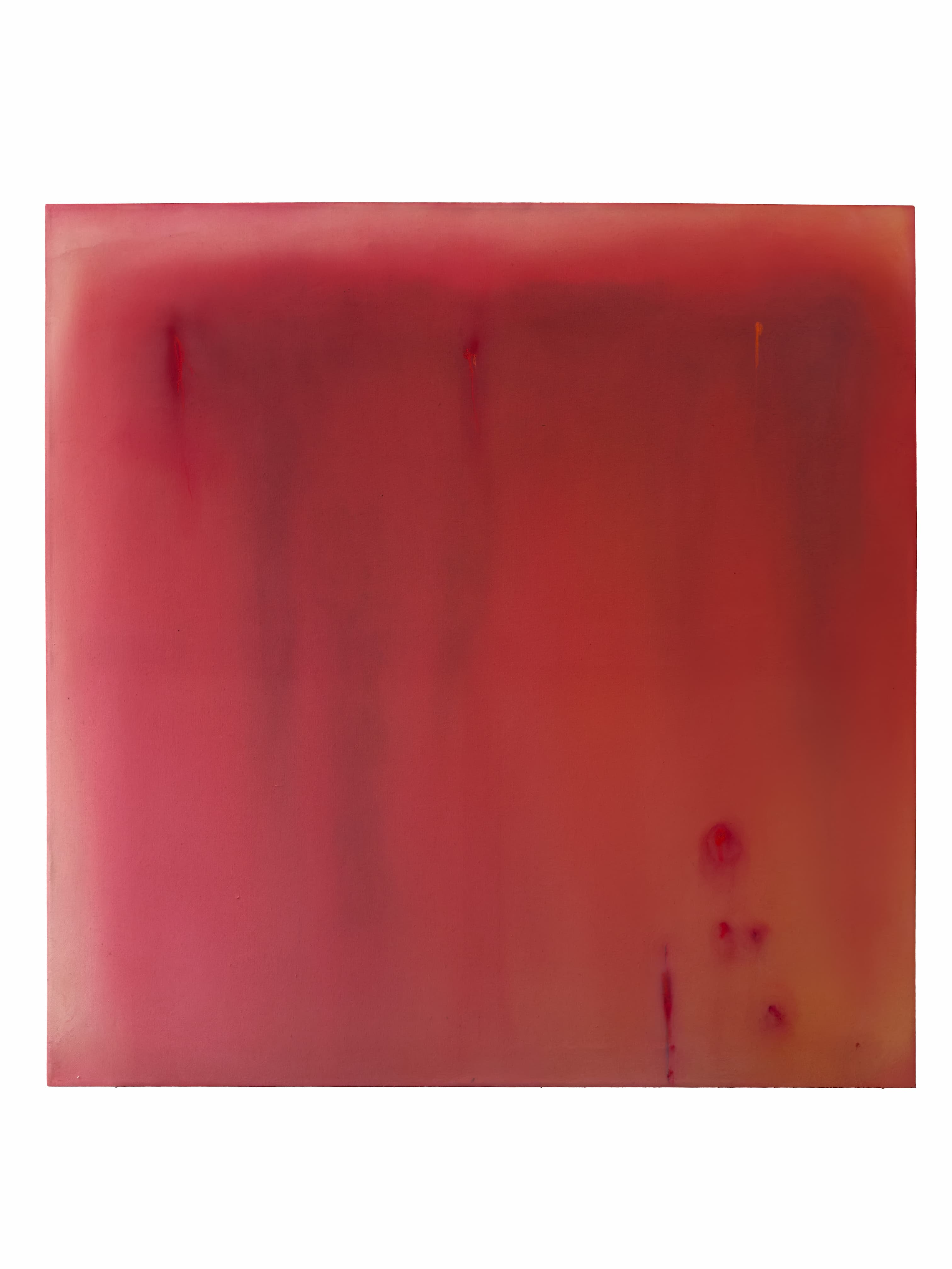 Chromatic | red, acrylic on raw canvas, 100 × 100 cm, 2025, 1300 €