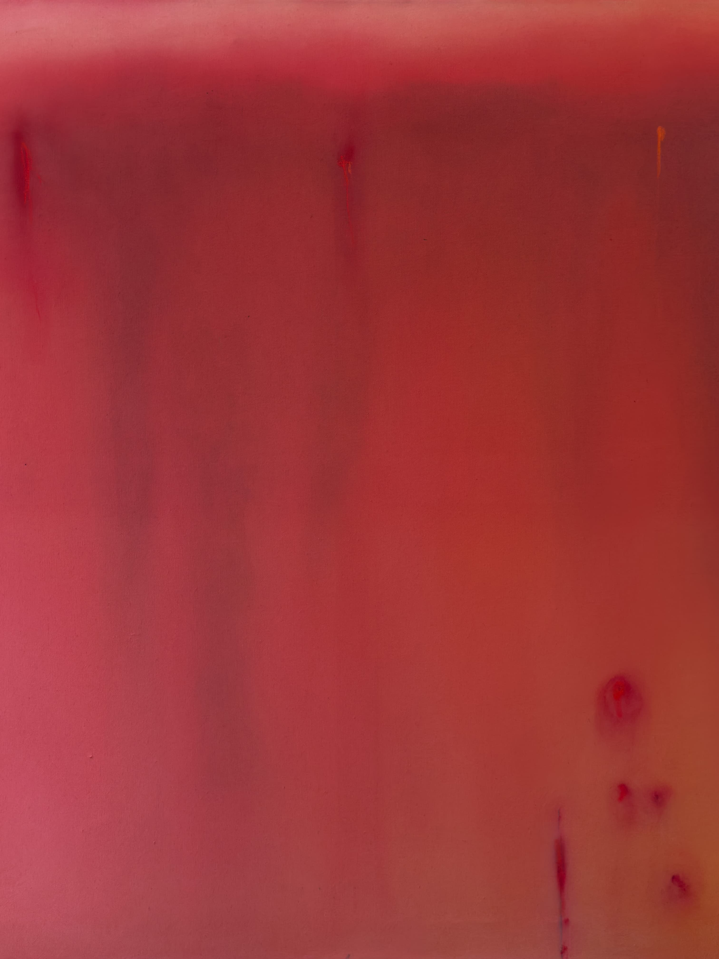 Chromatic | red, acrylic on raw canvas, 100 × 100 cm, 2025, 1300 €