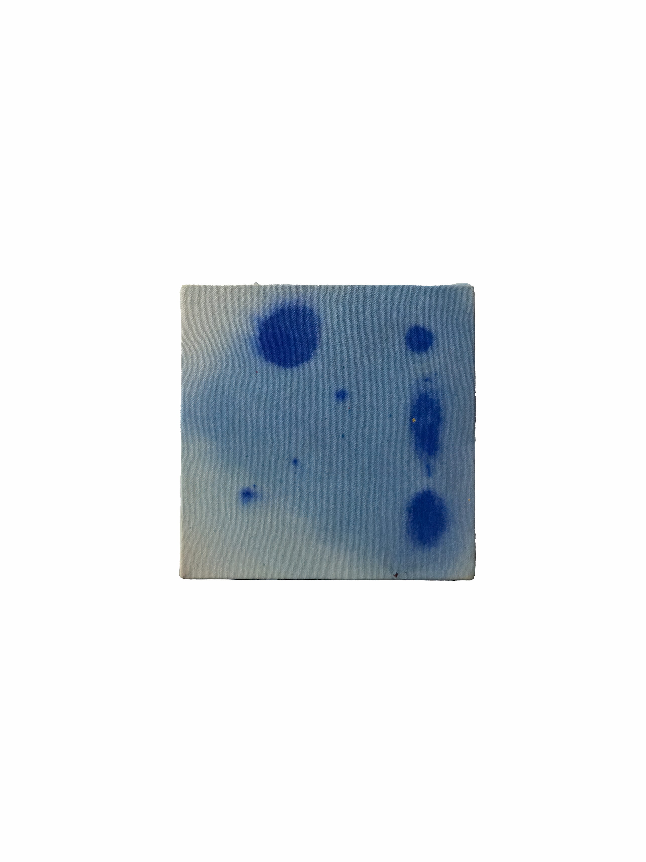 Chromatic | blue, acrylic on raw canvas, 18 × 18 cm, 2025, 150 €