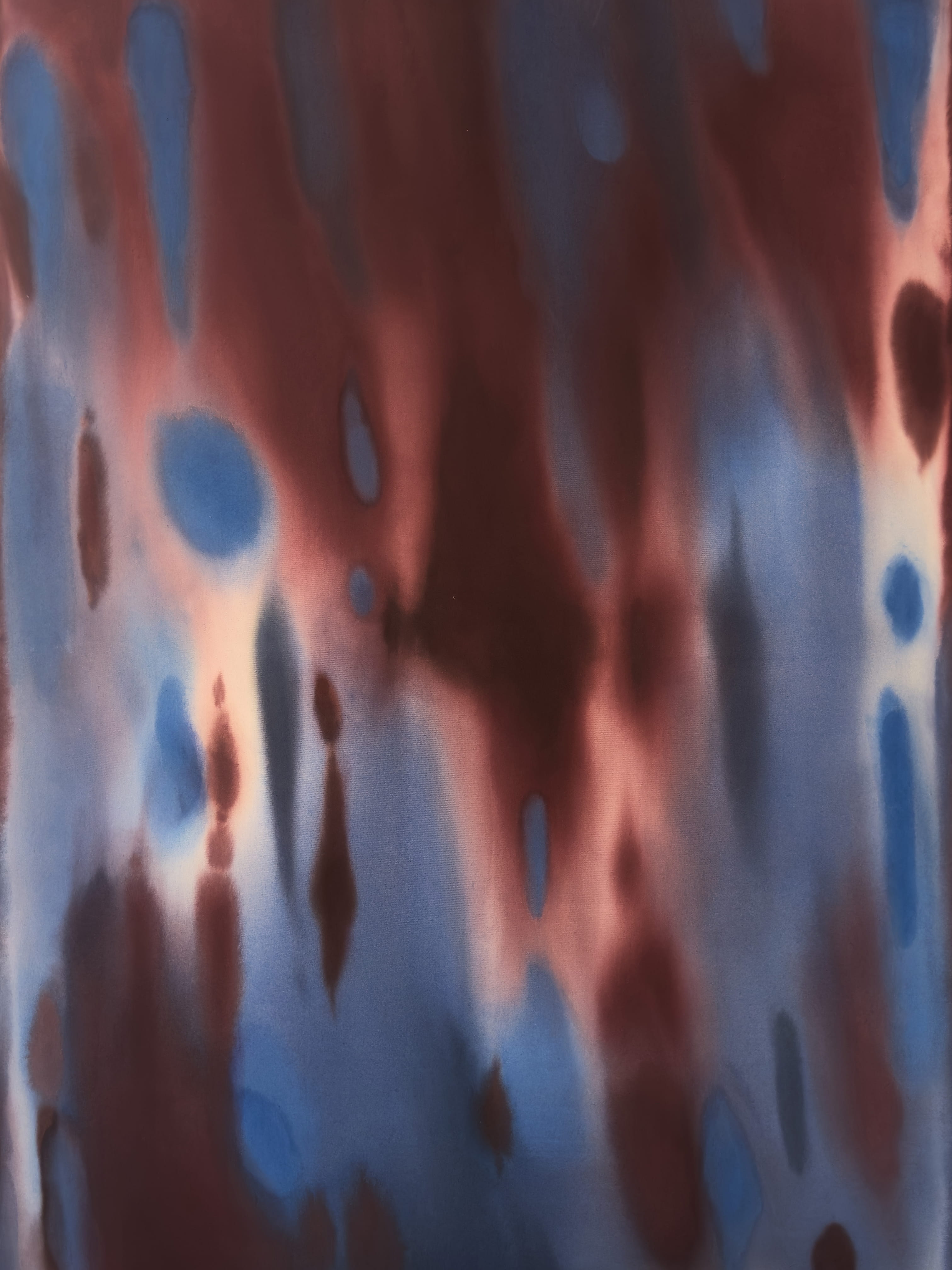 Atmosphere | burgundy khaki, acrylic on raw canvas, 150 × 100 cm, 2026, 1500 €